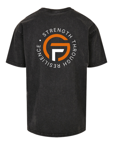 Fortress Gym Strength Through Resilience Acid Wash T-Shirt