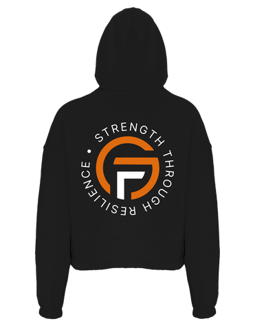 Fortress Gym Strength Through Resilience Women's Cropped Oversized Hoodie