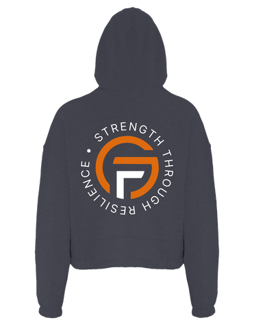 Fortress Gym Strength Through Resilience Women's Cropped Oversized Hoodie