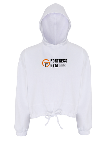 Fortress Gym Strength Through Resilience Women's Cropped Oversized Hoodie